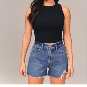 abercrombie curve love high rise mom shorts